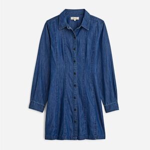 Madewell NWT Denim Seamed Mini Dress in Clearfield Wash